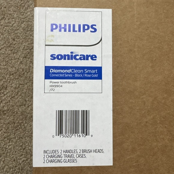 Philips Sonicare HX9904/72 DiamondClean SmartToothbrush Black & RoseGold Sealed - Picture 3 of 6